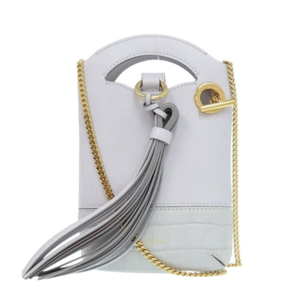 Chloe Walden Leather Blue Shoulder Bag